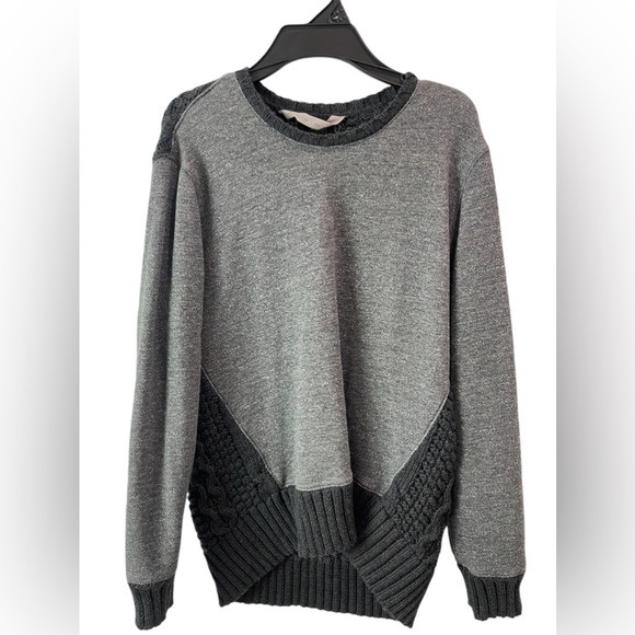Athleta Madera Merino Wool Blend Chunky Knit Sweater  Gray Sz Xxs - Picture 2 of 14